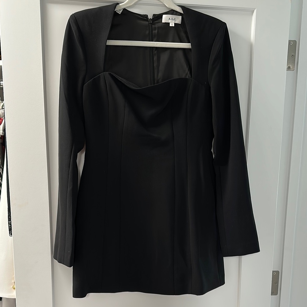 A.L.C. Black Long Sleeve Dress